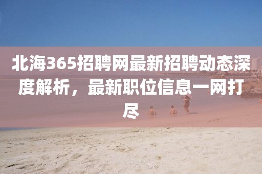 北海365招聘网最新招聘动态深度解析，最新职位信息一网打尽