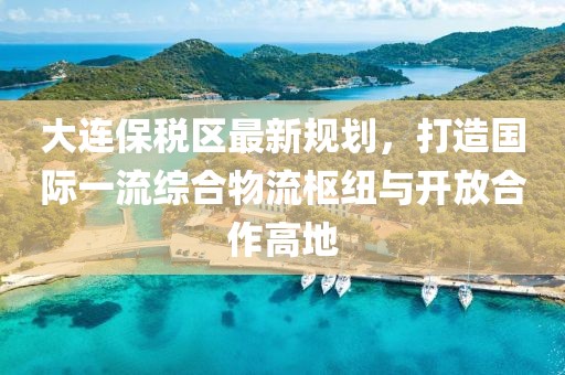 大连保税区最新规划，打造国际一流综合物流枢纽与开放合作高地