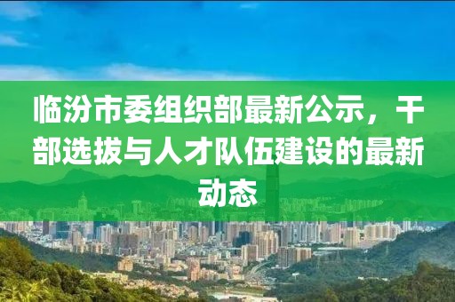 临汾市委组织部最新公示，干部选拔与人才队伍建设的最新动态