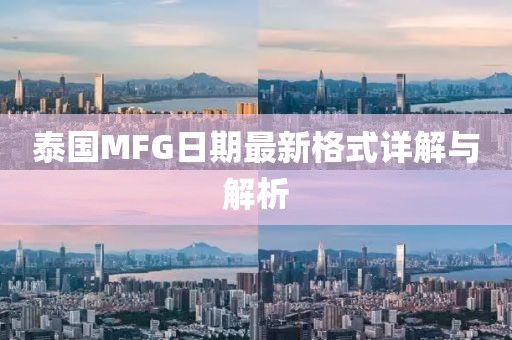 泰国MFG日期最新格式详解与解析