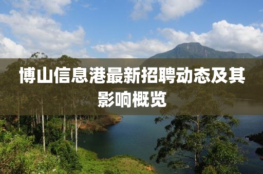 博山信息港最新招聘动态及其影响概览