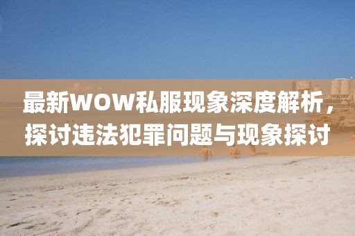 最新WOW私服现象深度解析，探讨违法犯罪问题与现象探讨