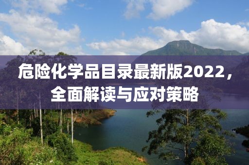 危险化学品目录最新版2022，全面解读与应对策略